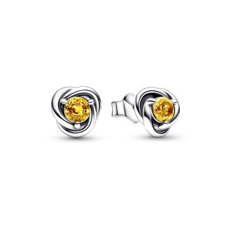 Birthstone november - neviseči rumeni uhani