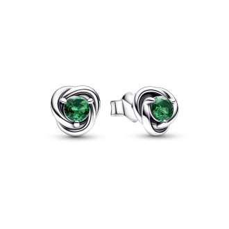 Birthstone maj - neviseči temno zeleni uhani