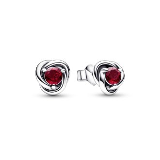 Birthstone julij - neviseči rdeči uhani