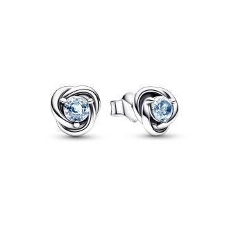 Birthstone marec - neviseči svetlo modri uhani