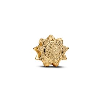 Mini obesek s teksturo Sonce iz 14k pozlate